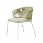 Кресло плетеное с подушкой Scab Design Lisa Filo Nest сталь, роуп, ткань sunbrella зеленый шалфей, песочный, зеленый Фото 29