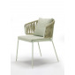 Кресло плетеное с подушкой Scab Design Lisa Filo Nest сталь, роуп, ткань sunbrella зеленый шалфей, песочный, зеленый Фото 4