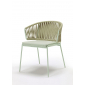 Кресло плетеное с подушкой Scab Design Lisa Filo Nest сталь, роуп, ткань sunbrella зеленый шалфей, песочный, зеленый Фото 21