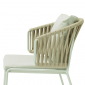 Кресло плетеное с подушкой Scab Design Lisa Filo Nest сталь, роуп, ткань sunbrella зеленый шалфей, песочный, зеленый Фото 18