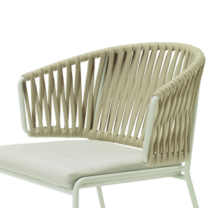 Кресло плетеное с подушкой Scab Design Lisa Filo Nest сталь, роуп, ткань sunbrella зеленый шалфей, песочный, зеленый Фото 30