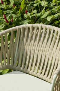 Кресло плетеное с подушкой Scab Design Lisa Filo Nest сталь, роуп, ткань sunbrella зеленый шалфей, песочный, зеленый Фото 25