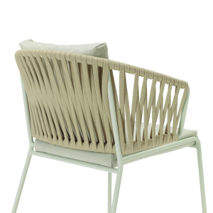 Кресло плетеное с подушкой Scab Design Lisa Filo Nest сталь, роуп, ткань sunbrella зеленый шалфей, песочный, зеленый Фото 19