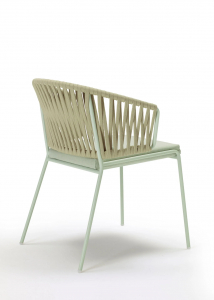 Кресло плетеное с подушкой Scab Design Lisa Filo Nest сталь, роуп, ткань sunbrella зеленый шалфей, песочный, зеленый Фото 32