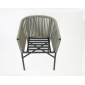 Кресло плетеное с подушками Tagliamento Palermo алюминий, роуп, акрил антрацит, светло-коричневый Фото 7