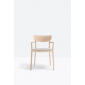 Кресло деревянное с мягким сиденьем PEDRALI Tivoli ясень, фанера, ткань беленый ясень, светло-серый Фото 5