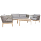 Комплект деревянной мебели Tagliamento River акация, роуп, олефин дымчатый белый, серый Фото 4