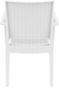 Кресло пластиковое плетеное Siesta Contract Ibiza стеклопластик белый Фото 8