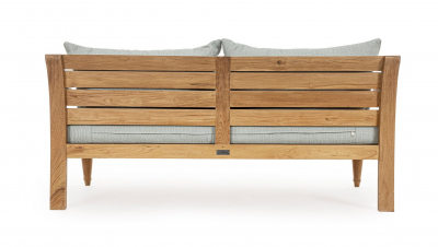 Диван деревянный с подушками Garden Relax Karuba тик, олефин натуральный, светло-зеленый Фото 4