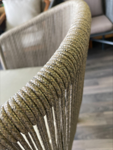 Кресло деревянное плетеное Tagliamento Flores акация, алюминий, роуп, полиэстер натуральный Фото 16