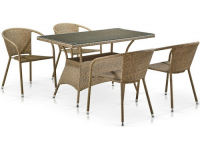 Комплект плетеной мебели T198D/Y137B-W56 Light Brown